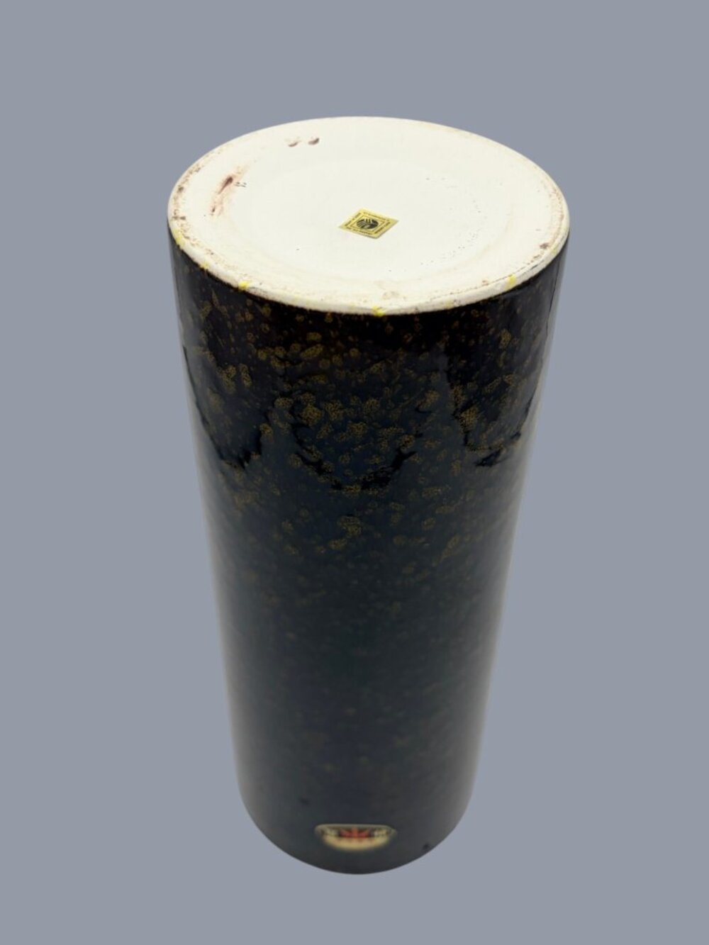 Vintage Japanese Yamaji Brown Gold Speckled Porcelain Vase 9.25" Mid Century - Picture 7 of 11